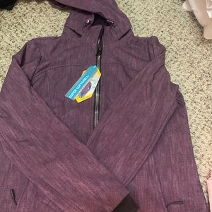 Purple rain resistant coat